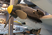 Rechtes Triebwerk der Messerschmitt Bf 110 F-2 vom Rumpf aus betrachtet
