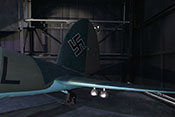 Seiten- und Höhenleitwerk der Heinkel He 111 H-20 des Royal-Airforce-Museums in London-Hendon
