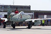 Ansicht der Me 262 von hinten rechts
