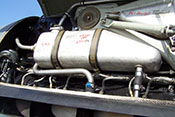 Kühlmitteltank 'Glykol' und Hydrauliköltank 'FL-Drucköl' auf der linken Seite des Flugzeugtriebwerkes DB 605
