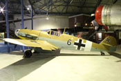 Standort der Messerschmitt Bf 109 G-2 "schwarze 6" im Frühjahr 2013, die Bomber Halle des RAF-Museums
