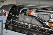 Dampfluftabscheider, Kühlmitteltank, Hydrauliköltank und Entstörrohr des Daimler-Benz DB 605
