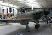 Jagdflugzeug Hawker Hurricane Mk IIb 'Z2315' JU-E im Battle-of-Britain-Hangar des IWM
