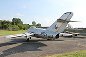 Jagdflugzeug Mikojan-Gurewitsch MiG-15bis (NATO-Code: Fagot B) des tschechoslowakischen Jagdbombergeschwaders 30 "Ostrava"

