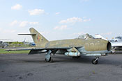 Mikojan-Gurewitsch MiG-17 F (NATO-Code: Fresco C), das erste mit Nachbrenner ausgerüstete sowjetische Jagd-/Jagdbombenflugzeug
