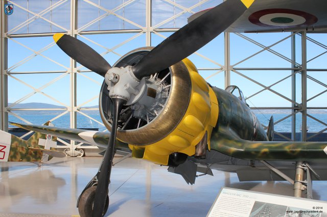 0033_Italienisches_Luftwaffenmuseum_Vigna_di_Valle_Macchi_C200_Serie_IV_Saetta_MM5311_Sternmotor