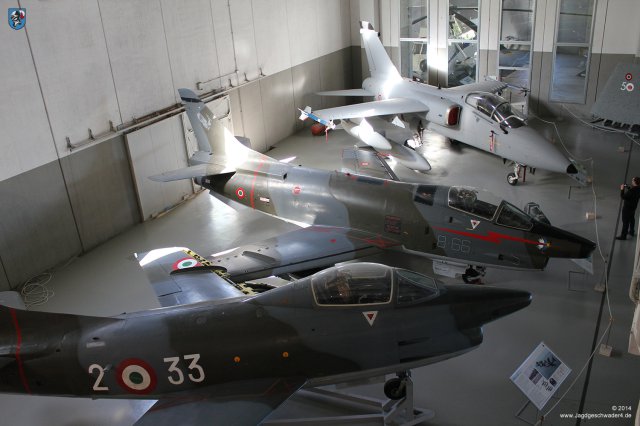 0111_Italienisches_Luftwaffenmuseum_Vigna_di_Valle_Varianten_Fiat_G91_und_AMX_International_Ghibli_1984